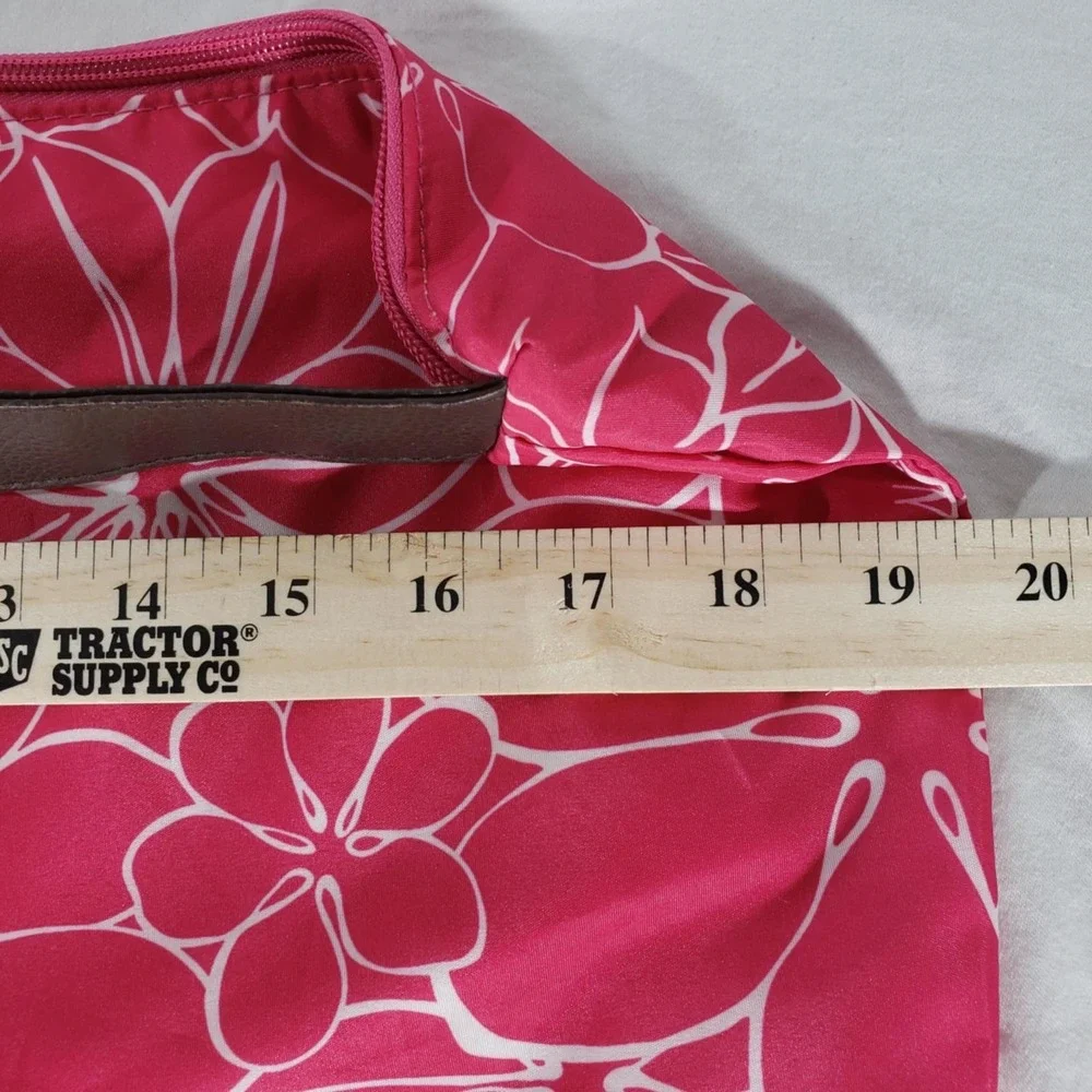 Nieman Marcus Vintage Floral Pink & White Summer Beach Tote Purse Bag